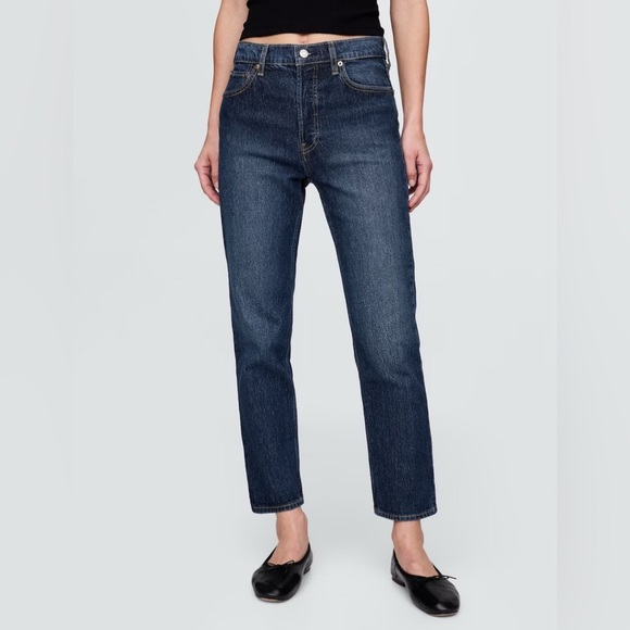 GAP Sz 33 or 16R Cheeky Straight High Rise Classic Blue Denim Jeans NEW W/ TAGS - Picture 12 of 12